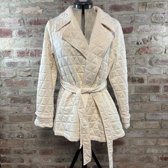 Kori Cream Quilted Jacket Coat S/M - Picture 1 of 6